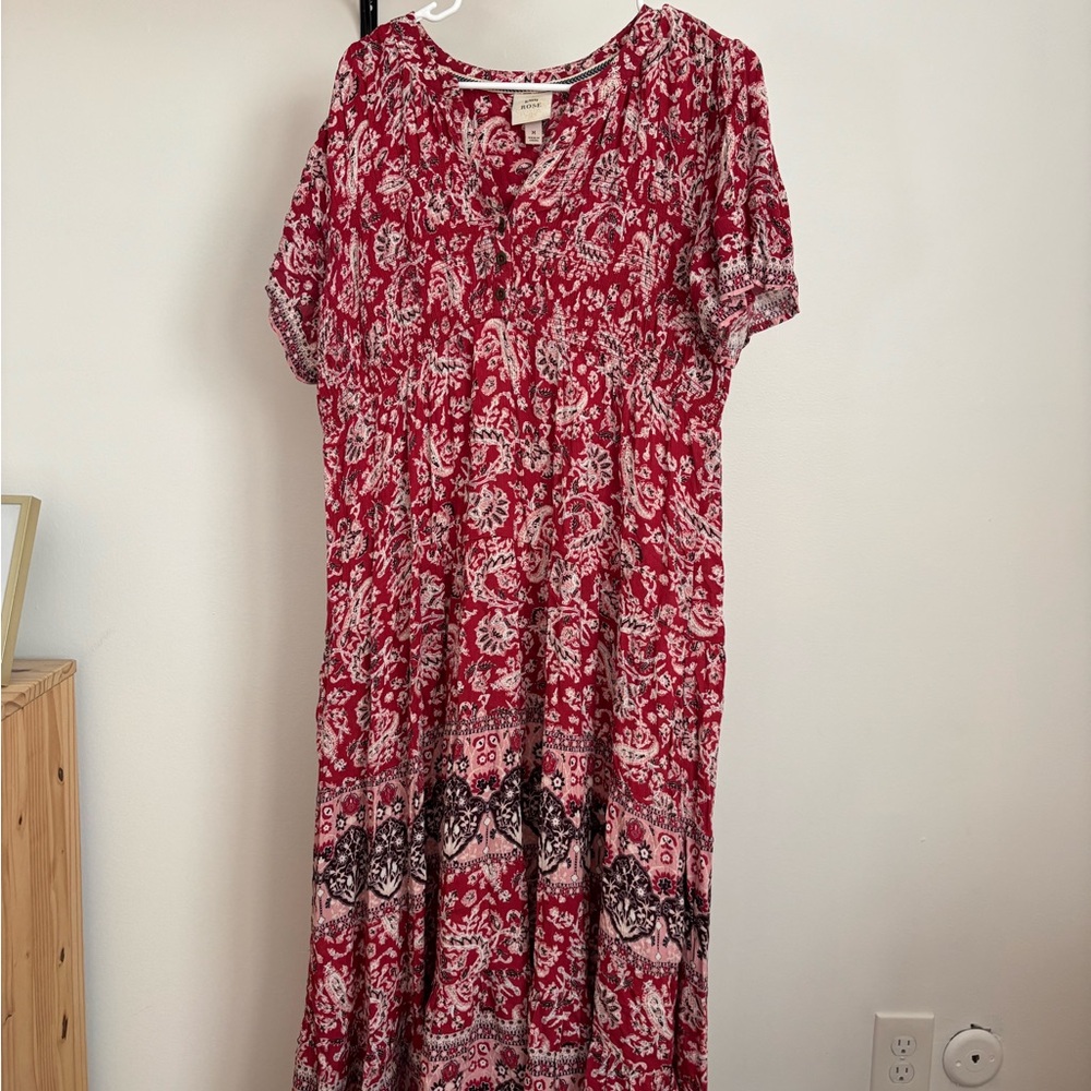 Knox Rose Red and White V-Neck Sundress